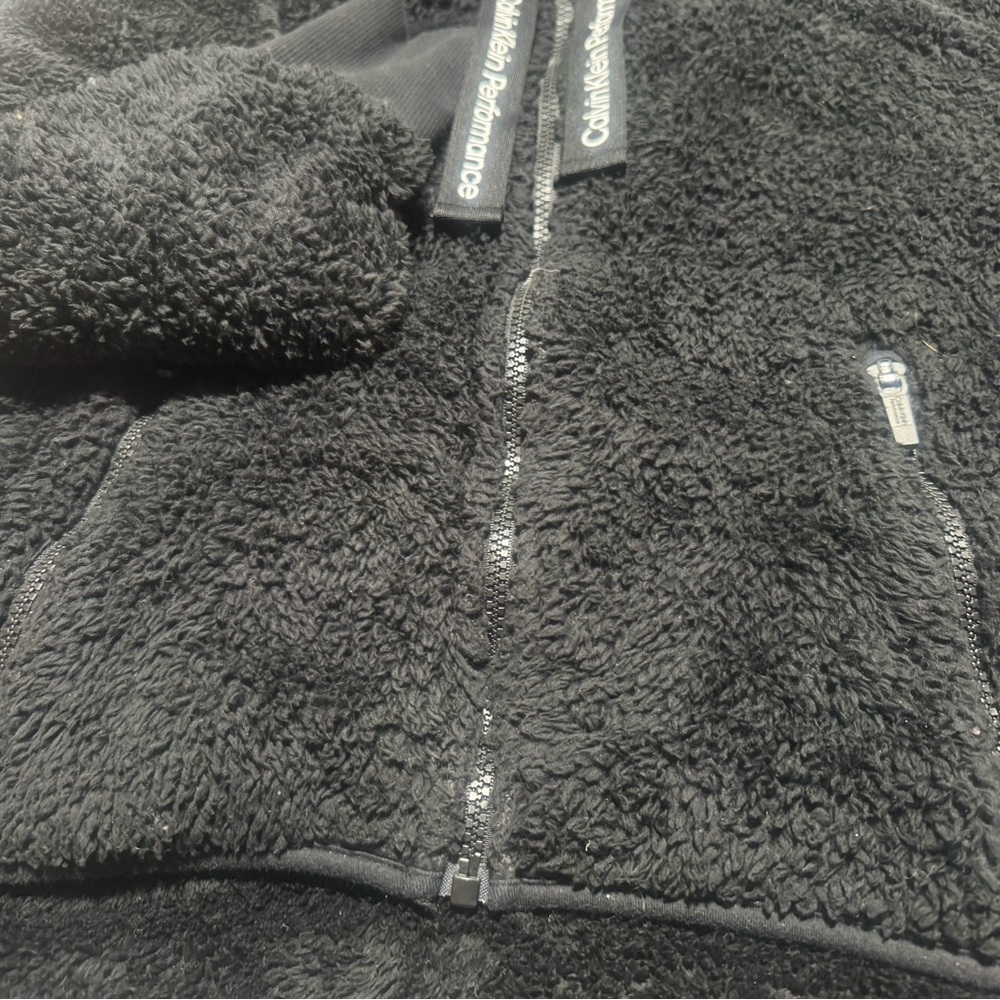 Calvin Klein Ladies Black Sherpa Jacket